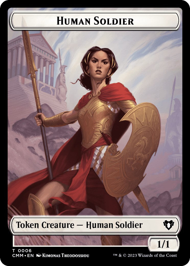 Human Soldier // Phyrexian Germ Double-Sided Token [Commander Masters Tokens] | Dragon's Lair Comics and Fantasy Houston TX