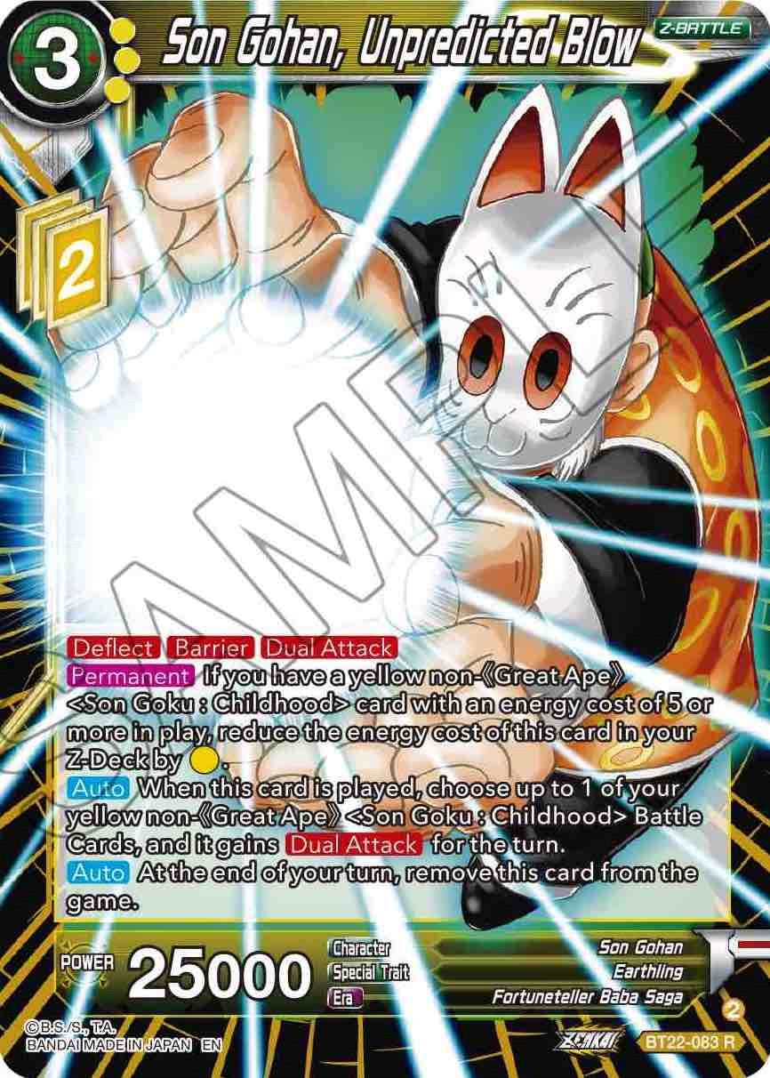 Son Gohan, Unpredicted Blow (BT22-083) [Critical Blow] | Dragon's Lair Comics and Fantasy Houston TX