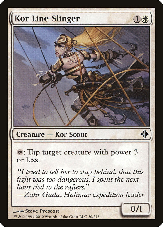 Kor Line-Slinger [Rise of the Eldrazi] | Dragon's Lair Comics and Fantasy Houston TX