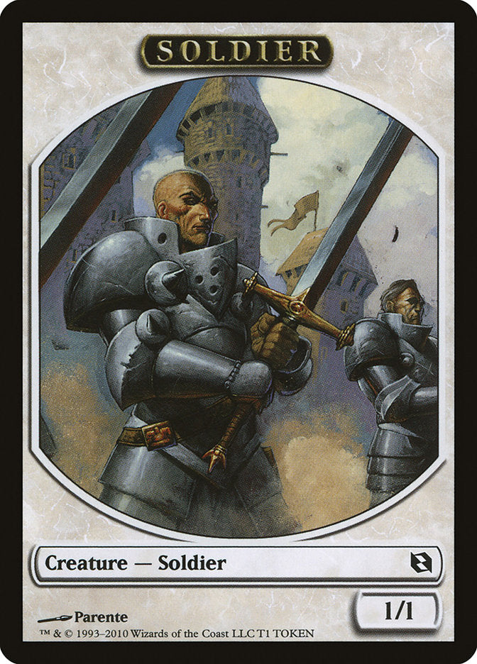 Soldier Token [Duel Decks: Elspeth vs. Tezzeret Tokens] | Dragon's Lair Comics and Fantasy Houston TX