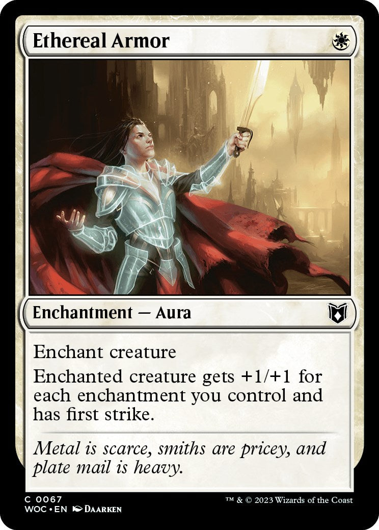 Ethereal Armor [Wilds of Eldraine Commander] | Dragon's Lair Comics and Fantasy Houston TX