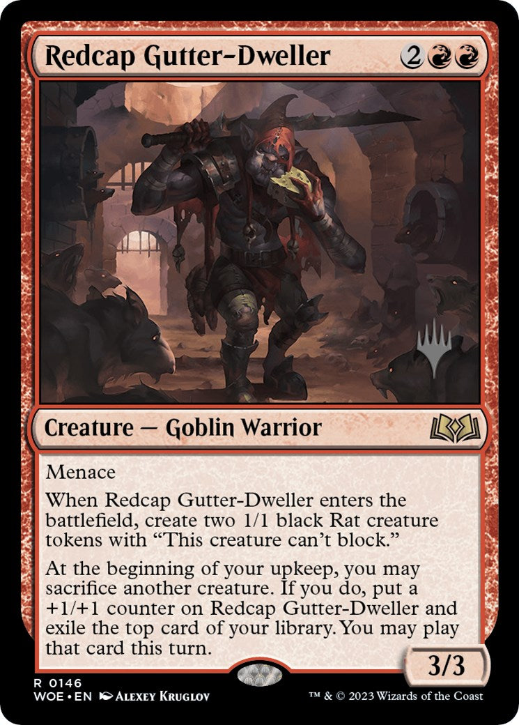 Redcap Gutter-Dweller (Promo Pack) [Wilds of Eldraine Promos] | Dragon's Lair Comics and Fantasy Houston TX