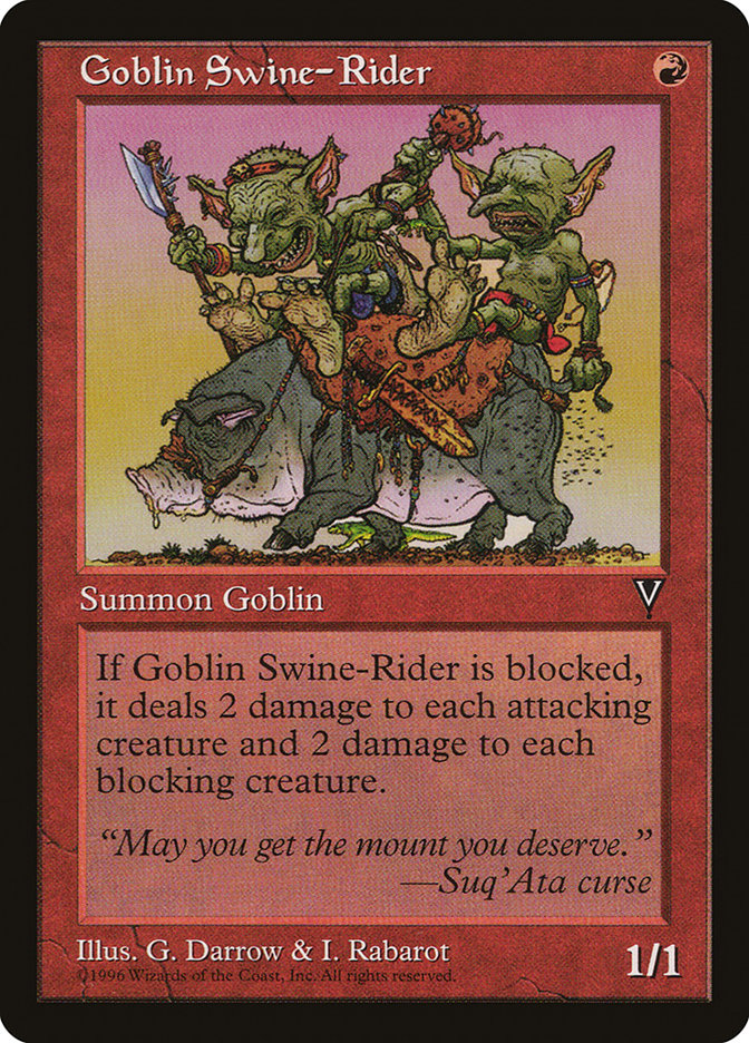 Goblin Swine-Rider [Visions] | Dragon's Lair Comics and Fantasy Houston TX