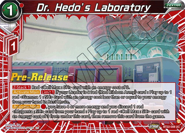 Dr. Hedo's Laboratory (BT22-008) [Critical Blow Prerelease Promos] | Dragon's Lair Comics and Fantasy Houston TX