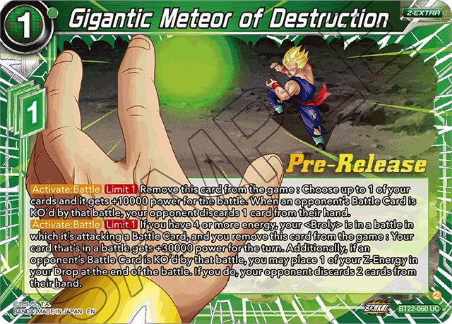 Gigantic Meteor of Destruction (BT22-060) [Critical Blow Prerelease Promos] | Dragon's Lair Comics and Fantasy Houston TX