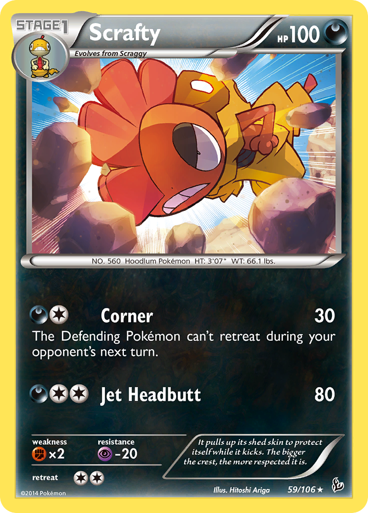 Scrafty (59/106) [XY: Flashfire] | Dragon's Lair Comics and Fantasy Houston TX