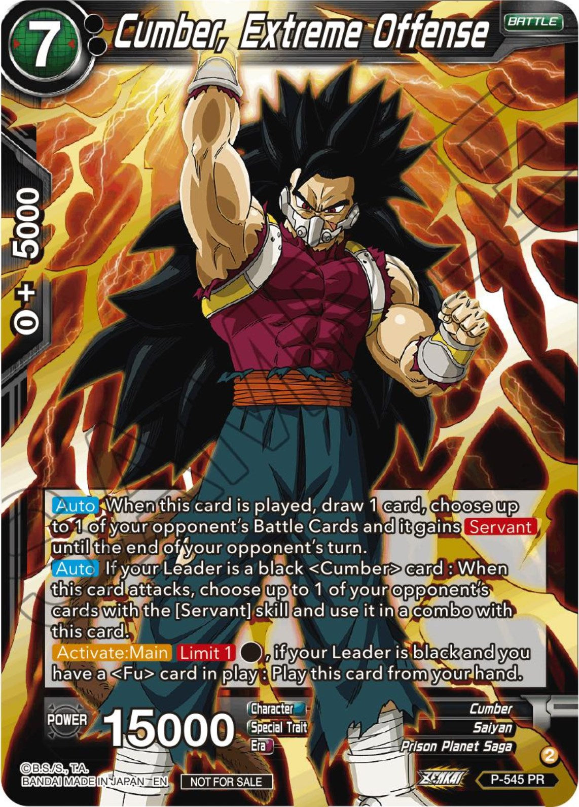 Cumber, Extreme Offense (Championship Selection Pack 2023 Vol.3) (Gold-Stamped) (P-545) [Tournament Promotion Cards] | Dragon's Lair Comics and Fantasy Houston TX