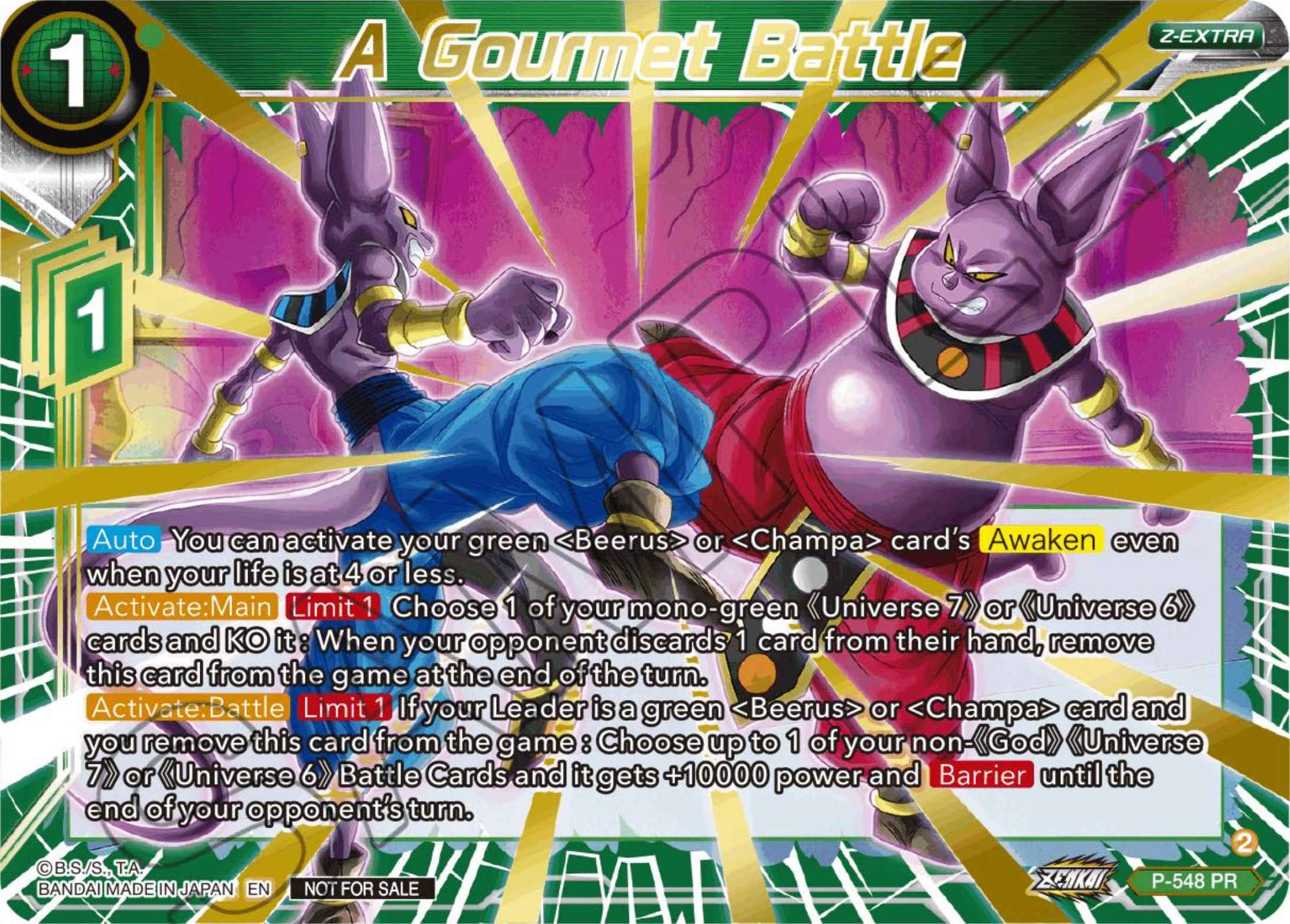 A Gourmet Battle (Championship Z Extra Card Pack 2023) (P-548) [Tournament Promotion Cards] | Dragon's Lair Comics and Fantasy Houston TX