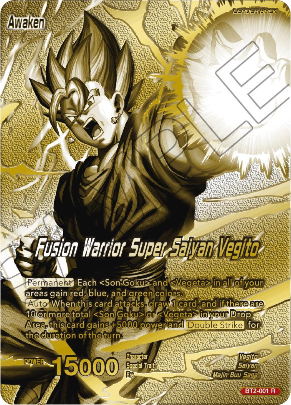 Vegito // Fusion Warrior Super Saiyan Vegito (Championship 2023 Golden Card Vol.3) (BT2-001) [Tournament Promotion Cards] | Dragon's Lair Comics and Fantasy Houston TX