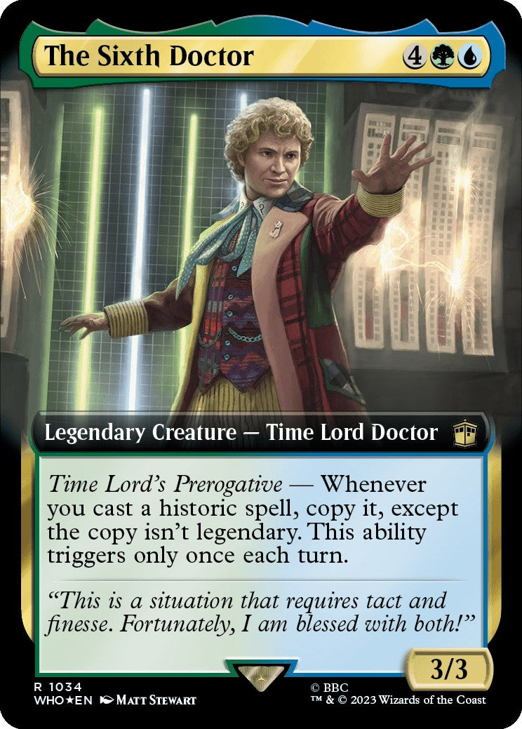 The Sixth Doctor (Extended Art) (Surge Foil) [Doctor Who] | Dragon's Lair Comics and Fantasy Houston TX