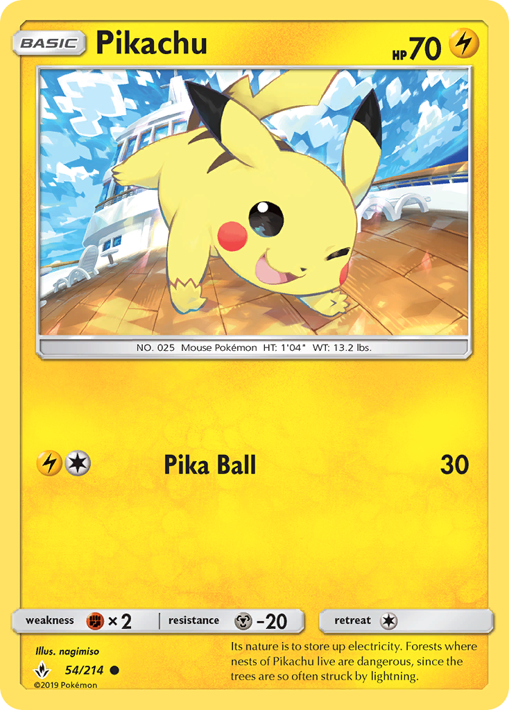Pikachu (54/214) [Sun & Moon: Unbroken Bonds] | Dragon's Lair Comics and Fantasy Houston TX