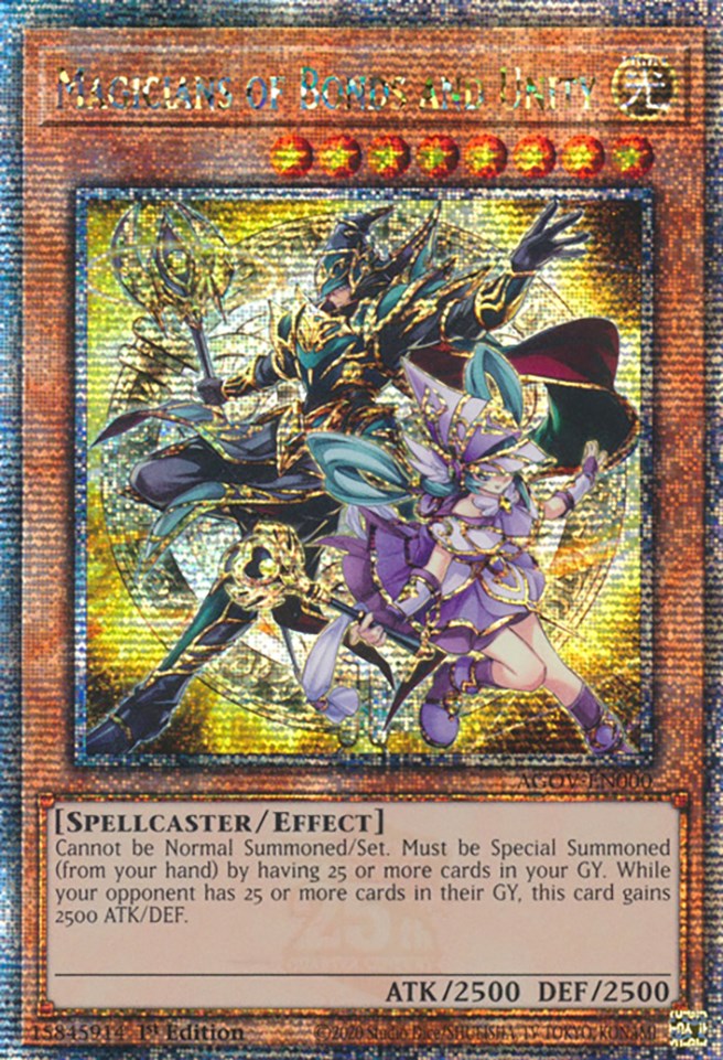 Magicians of Bonds and Unity (Quarter Century Secret Rare) [AGOV-EN000] Quarter Century Secret Rare | Dragon's Lair Comics and Fantasy Houston TX