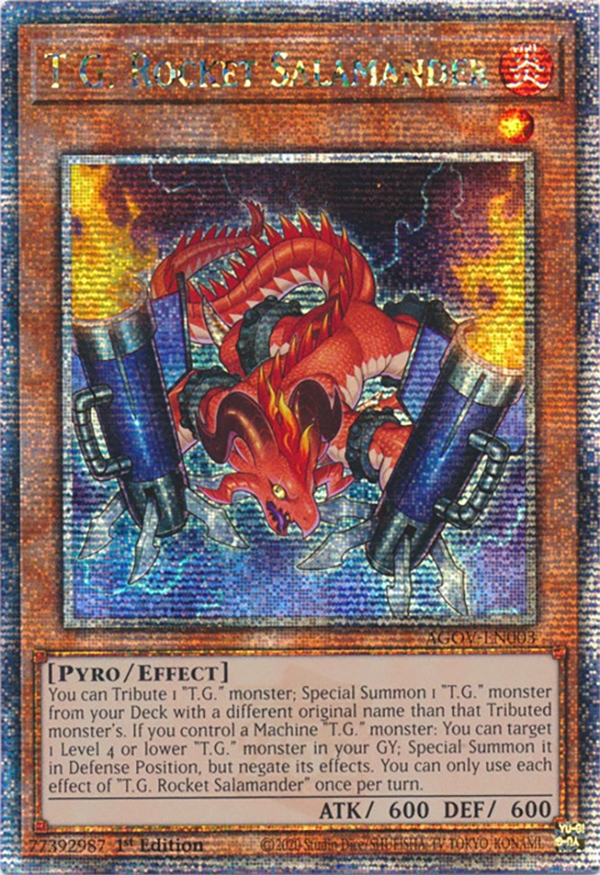 T.G. Rocket Salamander (Quarter Century Secret Rare) [AGOV-EN003] Quarter Century Secret Rare | Dragon's Lair Comics and Fantasy Houston TX