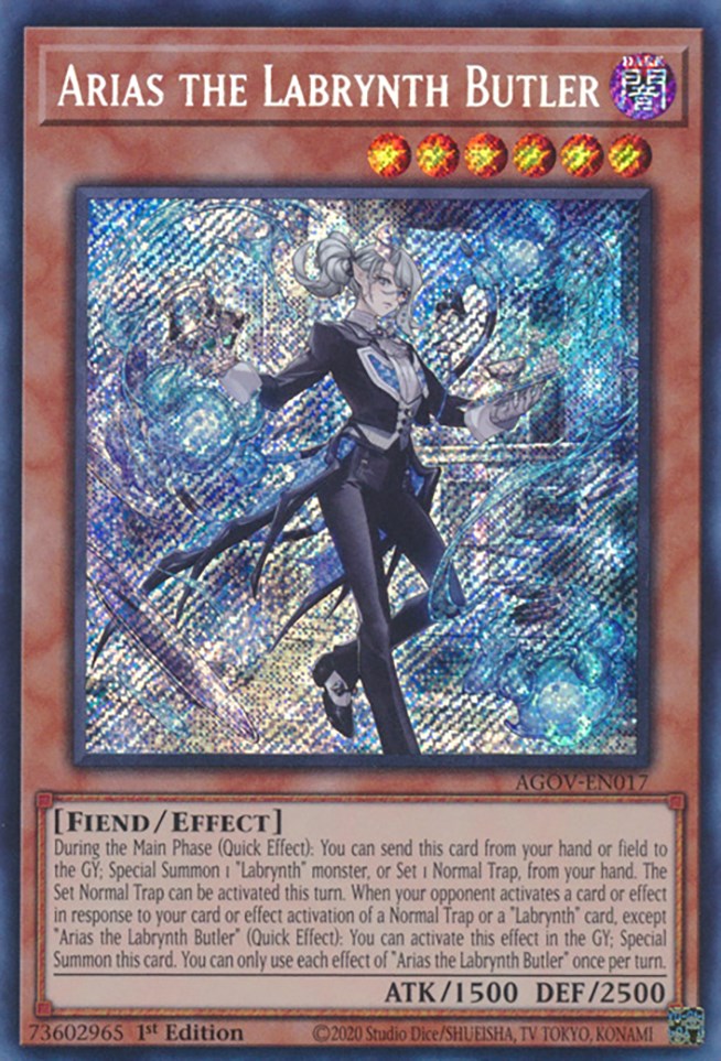 Arias the Labrynth Butler [AGOV-EN017] Secret Rare | Dragon's Lair Comics and Fantasy Houston TX
