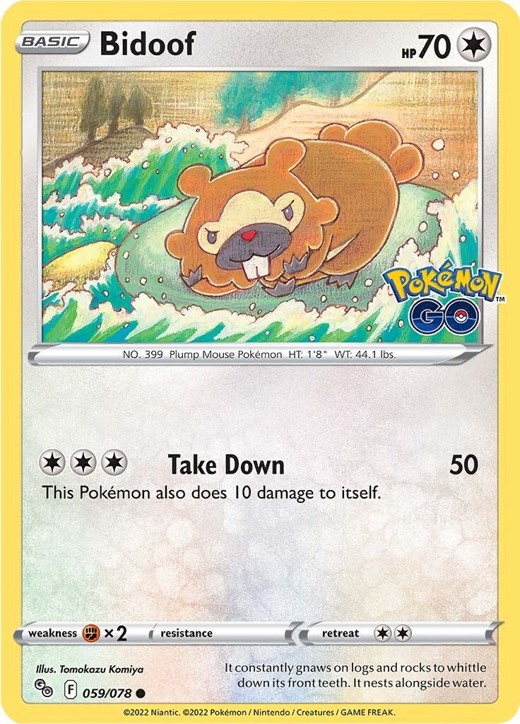 Bidoof (059/078) [Pokémon GO] | Dragon's Lair Comics and Fantasy Houston TX