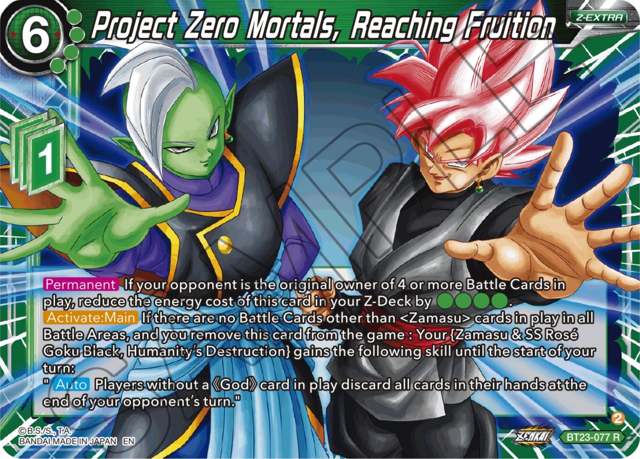 Project Zero Mortals, Reaching Fruition (BT23-077) [Perfect Combination] | Dragon's Lair Comics and Fantasy Houston TX