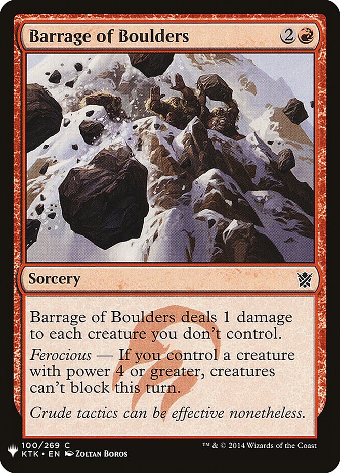 Barrage of Boulders [Mystery Booster] | Dragon's Lair Comics and Fantasy Houston TX