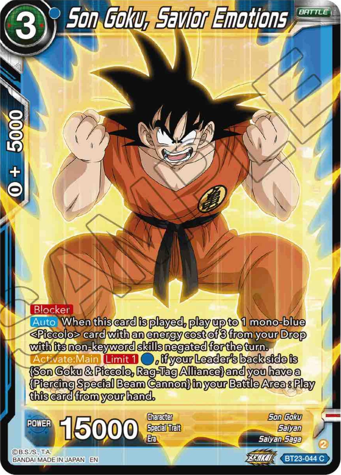 Son Goku, Savior Emotions (BT23-044) [Perfect Combination] | Dragon's Lair Comics and Fantasy Houston TX