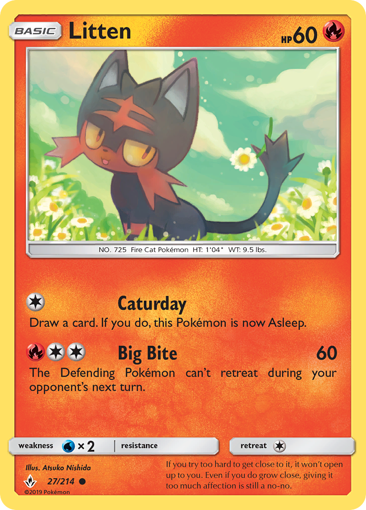 Litten (27/214) [Sun & Moon: Unbroken Bonds] | Dragon's Lair Comics and Fantasy Houston TX