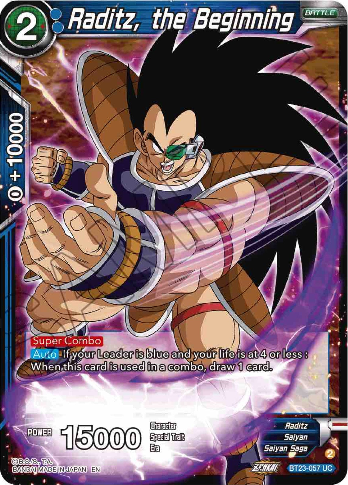 Raditz, the Beginning (BT23-057) [Perfect Combination] | Dragon's Lair Comics and Fantasy Houston TX
