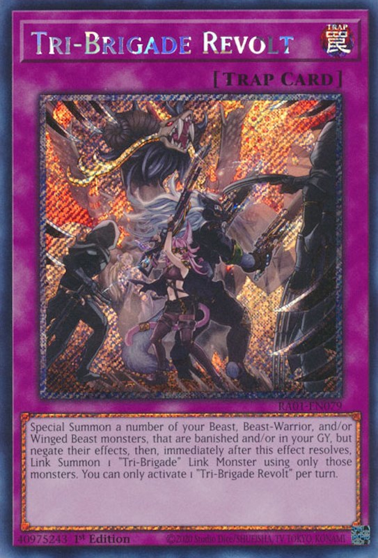 Tri-Brigade Revolt [RA01-EN079] Platinum Secret Rare | Dragon's Lair Comics and Fantasy Houston TX