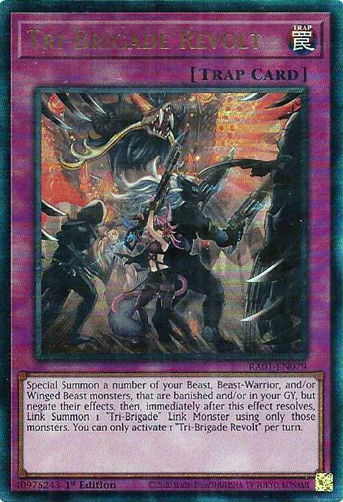 Tri-Brigade Revolt [RA01-EN079] Prismatic Ultimate Rare | Dragon's Lair Comics and Fantasy Houston TX