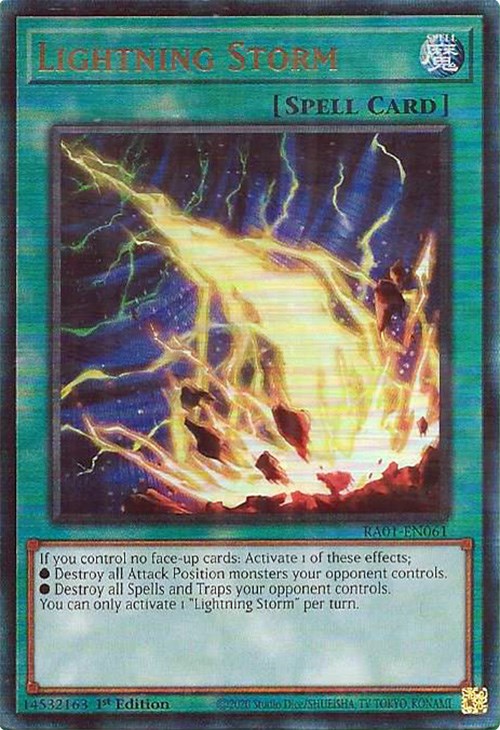 Lightning Storm [RA01-EN061] Prismatic Ultimate Rare | Dragon's Lair Comics and Fantasy Houston TX