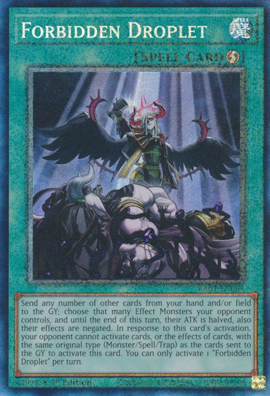 Forbidden Droplet [RA01-EN064] Prismatic Collector's Rare | Dragon's Lair Comics and Fantasy Houston TX