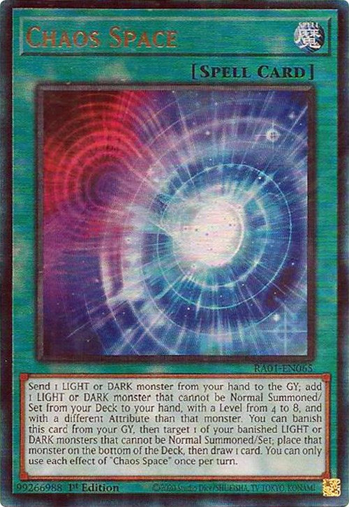 Chaos Space [RA01-EN065] Prismatic Ultimate Rare | Dragon's Lair Comics and Fantasy Houston TX
