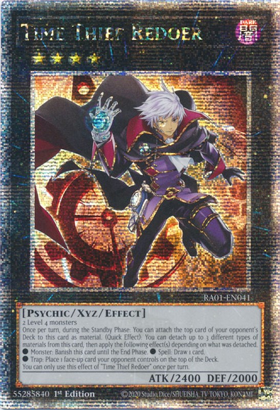 Time Thief Redoer [RA01-EN041] Quarter Century Secret Rare | Dragon's Lair Comics and Fantasy Houston TX