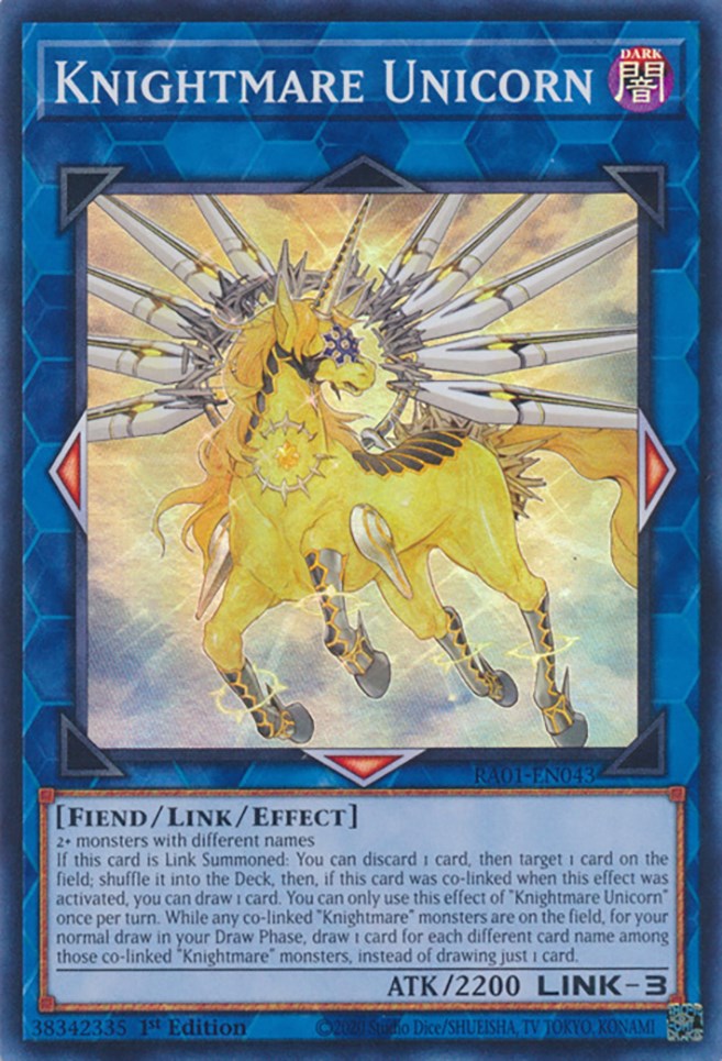 Knightmare Unicorn [RA01-EN043] Super Rare | Dragon's Lair Comics and Fantasy Houston TX