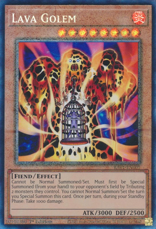 Lava Golem [RA01-EN001] Prismatic Collector's Rare | Dragon's Lair Comics and Fantasy Houston TX