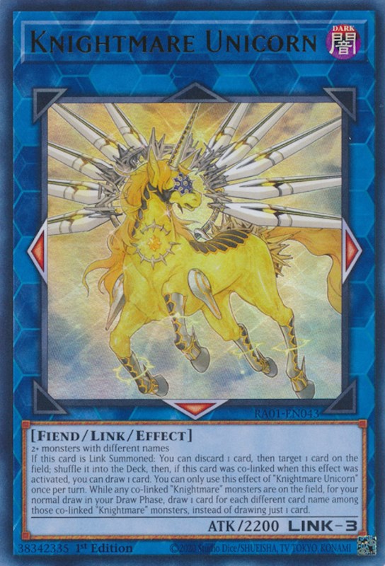 Knightmare Unicorn [RA01-EN043] Ultra Rare | Dragon's Lair Comics and Fantasy Houston TX