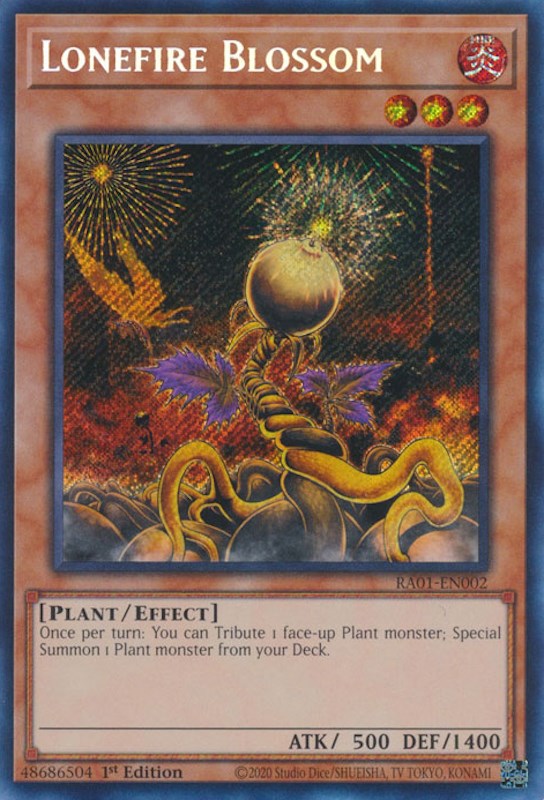 Lonefire Blossom [RA01-EN002] Secret Rare | Dragon's Lair Comics and Fantasy Houston TX