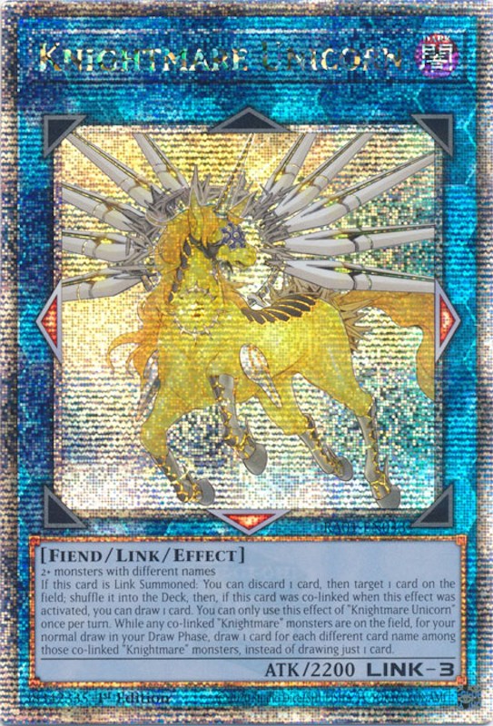 Knightmare Unicorn [RA01-EN043] Quarter Century Secret Rare | Dragon's Lair Comics and Fantasy Houston TX