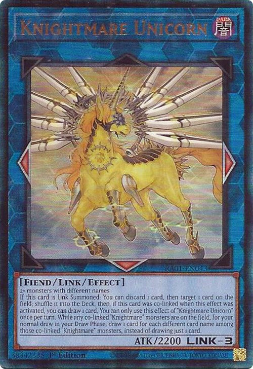 Knightmare Unicorn [RA01-EN043] Prismatic Ultimate Rare | Dragon's Lair Comics and Fantasy Houston TX