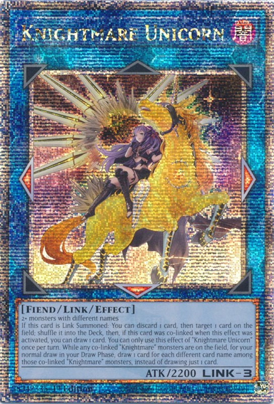 Knightmare Unicorn (Alternate Art) [RA01-EN043] Quarter Century Secret Rare | Dragon's Lair Comics and Fantasy Houston TX