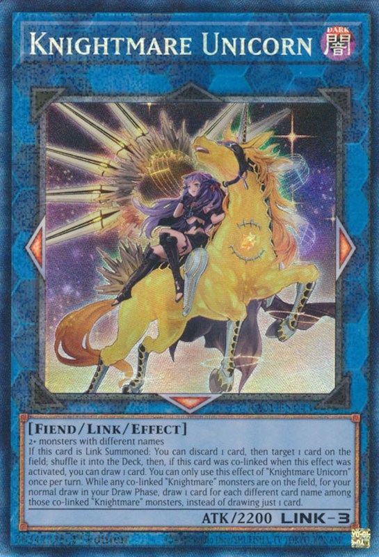 Knightmare Unicorn (Alternate Art) [RA01-EN043] Prismatic Collector's Rare | Dragon's Lair Comics and Fantasy Houston TX