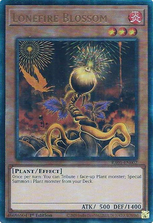 Lonefire Blossom [RA01-EN002] Prismatic Ultimate Rare | Dragon's Lair Comics and Fantasy Houston TX