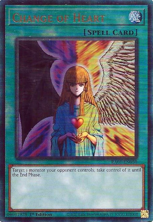 Change of Heart [RA01-EN050] Prismatic Ultimate Rare | Dragon's Lair Comics and Fantasy Houston TX