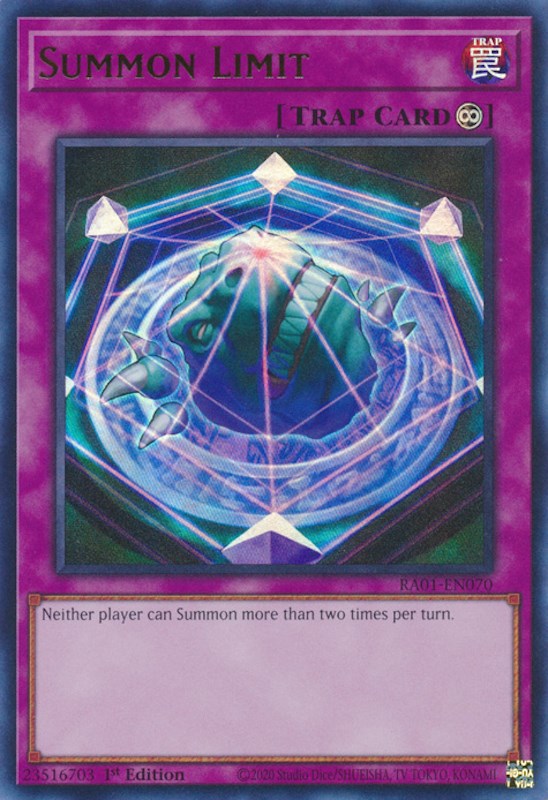 Summon Limit [RA01-EN070] Ultra Rare | Dragon's Lair Comics and Fantasy Houston TX