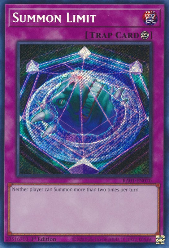 Summon Limit [RA01-EN070] Secret Rare | Dragon's Lair Comics and Fantasy Houston TX