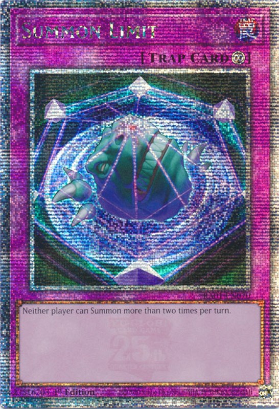 Summon Limit [RA01-EN070] Quarter Century Secret Rare | Dragon's Lair Comics and Fantasy Houston TX