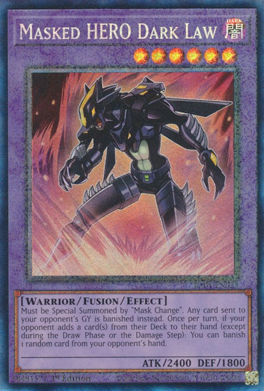 Masked HERO Dark Law [RA01-EN025] Prismatic Collector's Rare | Dragon's Lair Comics and Fantasy Houston TX