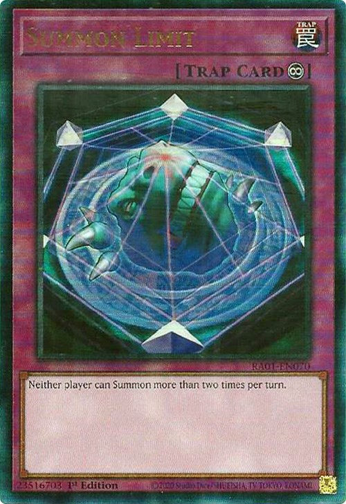Summon Limit [RA01-EN070] Prismatic Ultimate Rare | Dragon's Lair Comics and Fantasy Houston TX