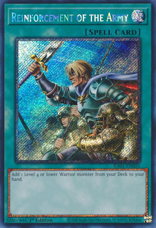 Reinforcement of the Army [RA01-EN051] Platinum Secret Rare | Dragon's Lair Comics and Fantasy Houston TX