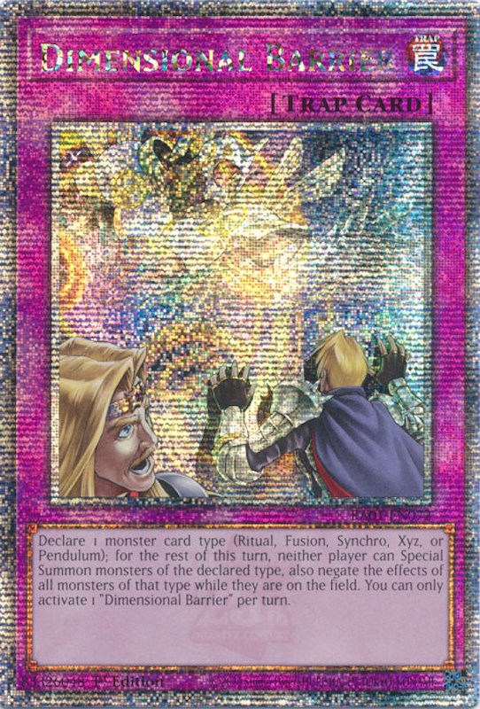 Dimensional Barrier [RA01-EN072] Quarter Century Secret Rare | Dragon's Lair Comics and Fantasy Houston TX