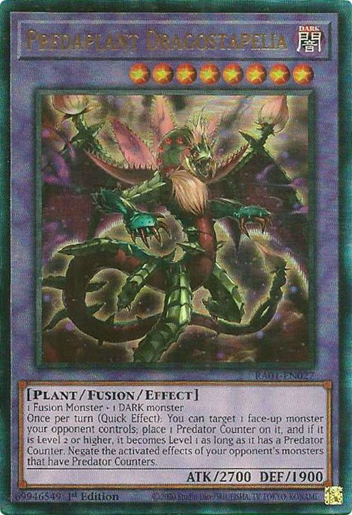 Predaplant Dragostapelia [RA01-EN027] Prismatic Ultimate Rare | Dragon's Lair Comics and Fantasy Houston TX