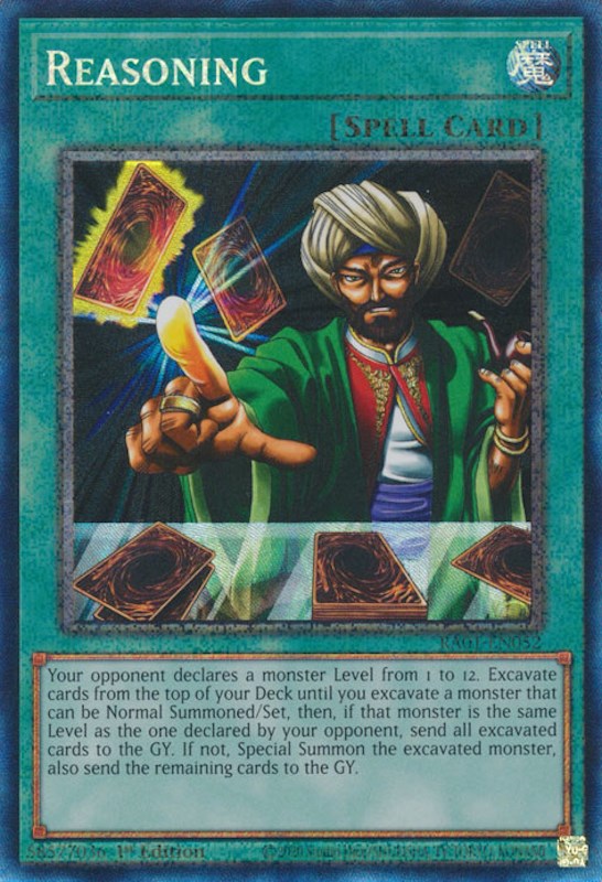 Reasoning [RA01-EN052] Prismatic Collector's Rare | Dragon's Lair Comics and Fantasy Houston TX
