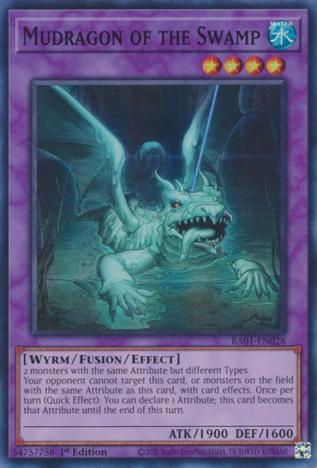 Mudragon of the Swamp [RA01-EN028] Super Rare | Dragon's Lair Comics and Fantasy Houston TX